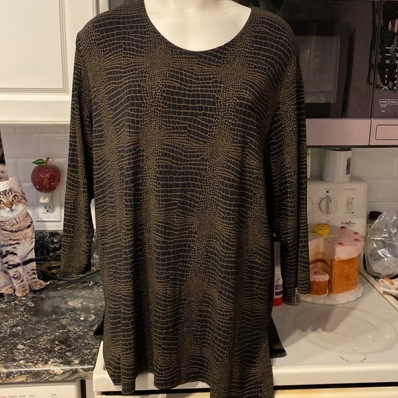 f womens Dressbarn casual super stretch 3/4 sleeve plus size top 2X - Picture 1 of 2